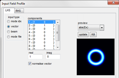 Injecting a list of modes