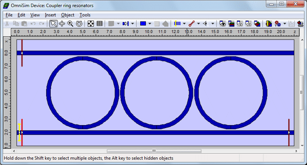 Coupled micro ring resonators